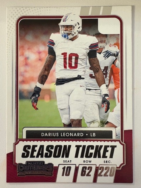 2021 Panini Contenders Season Ticket Football Card